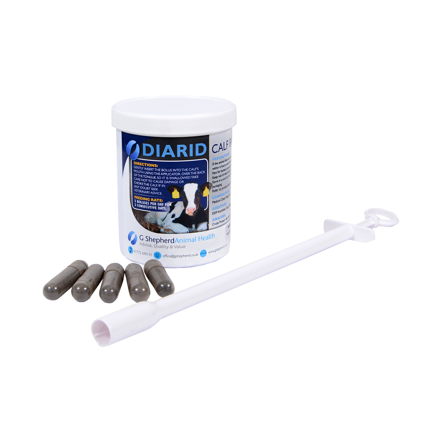 Diarid Calf Bolus- Charcoal and Kaolin for disturbed guts