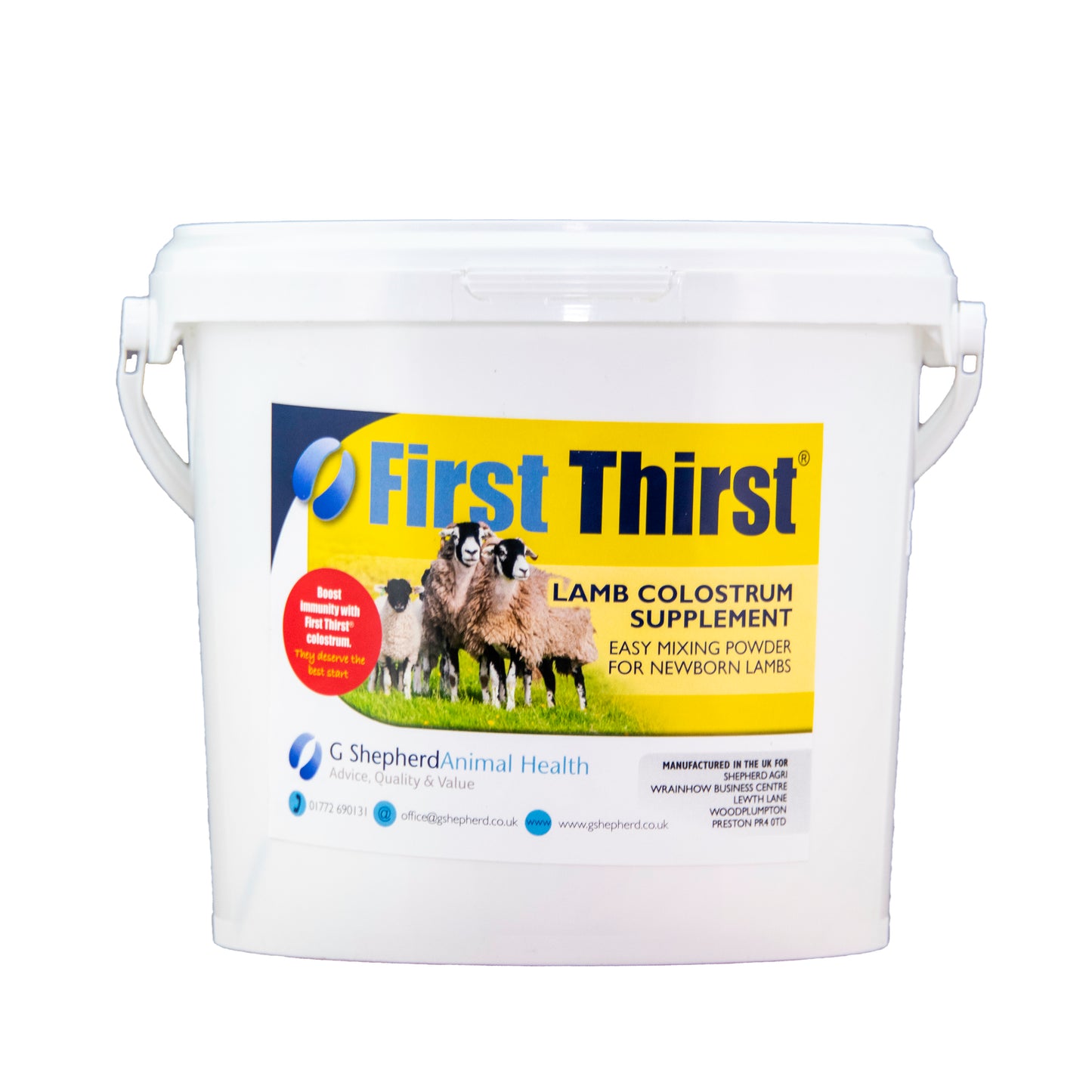 First Thirst Lamb Colostrum Powder Supplement 1kg - UK ONLY + Feeder